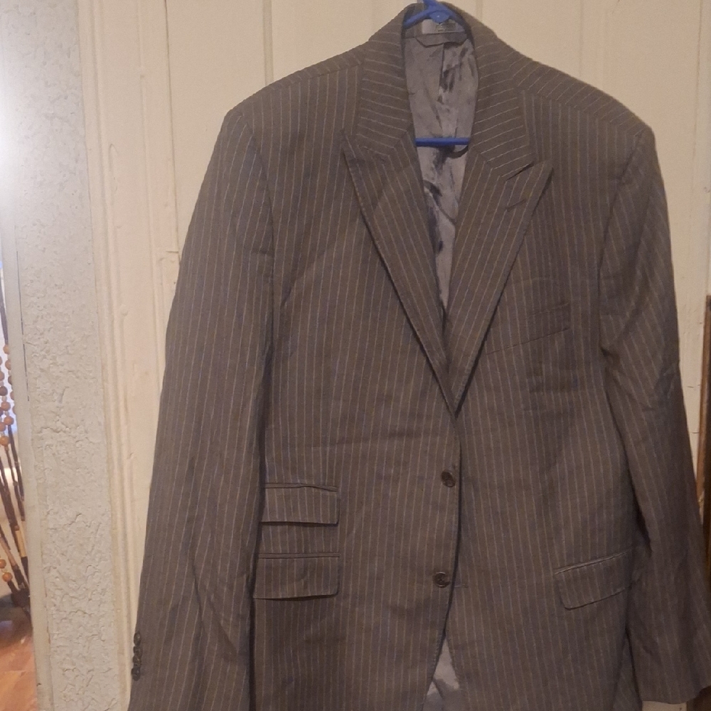 Men's Gray Pinstripe Blazertiene Ese defertico En La Ultima Foto